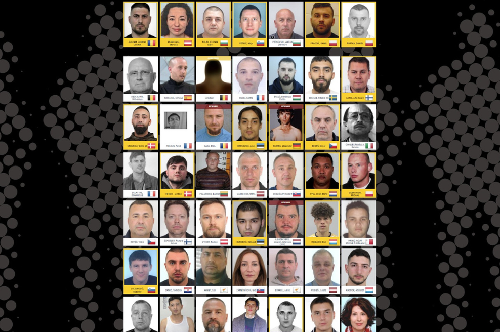 Kdo sta Slovenca, ki ju je Europol dodal na posodobljeni seznam najbolj iskanih kriminalcev? (foto: Europol)