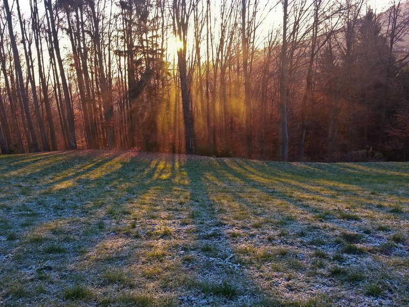 zima, december, sonce