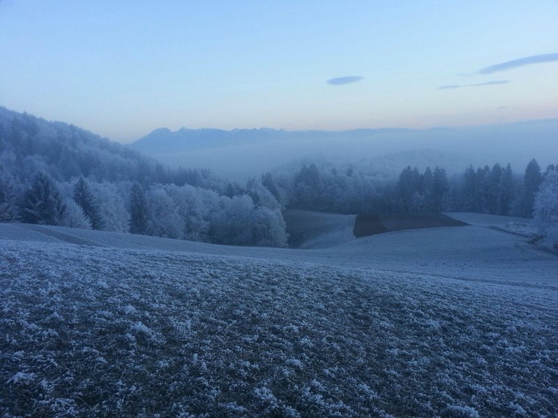 zima, december, sonce