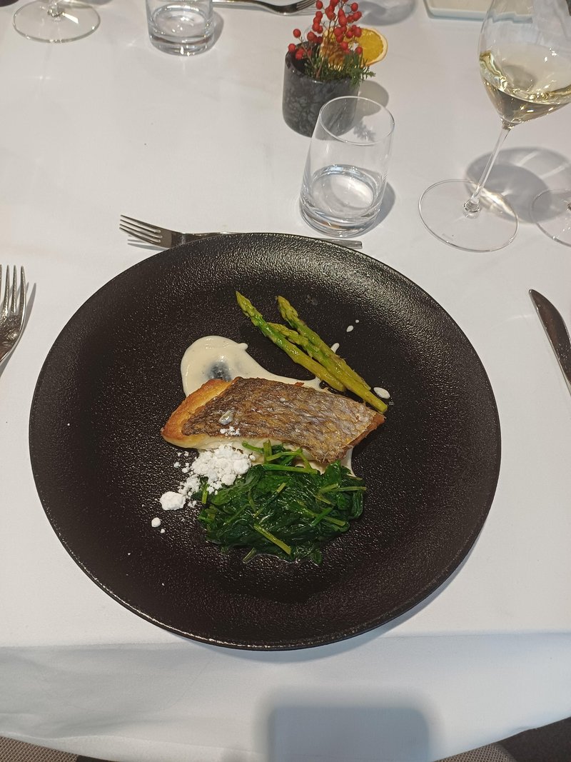 Kosilo v restavraciji Cubo v Hotelu Ambasador.