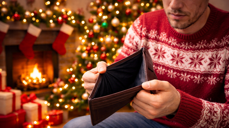 prazna denarnica prazniki veseli december