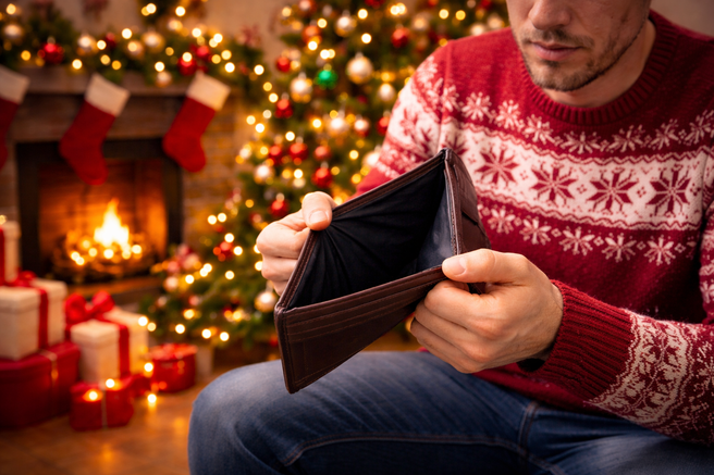 prazna denarnica prazniki veseli december