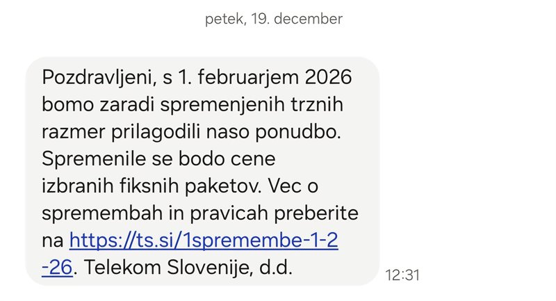 Telekom, podražitev