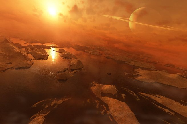 titan luna osoncje zemlja clovestvo zivljenje jezero vesolje nasa