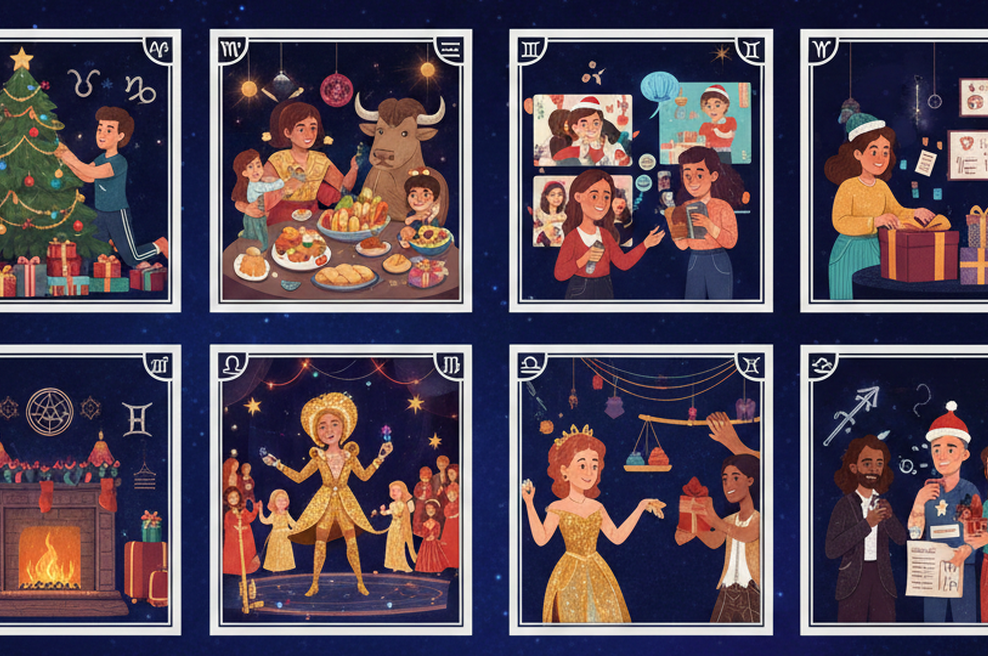Zapisano v zvezdah: vaše astrološko znamenje razkriva, kako najraje preživljate praznične dni (foto: AI)