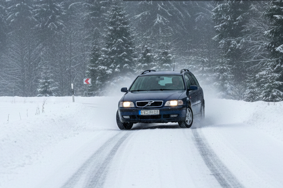 Na zasneženih cestah je pravi kaos: če boste upoštevali teh 5 pravil, bo vožnja v izrednih razmerah znosnejša (foto: AI)