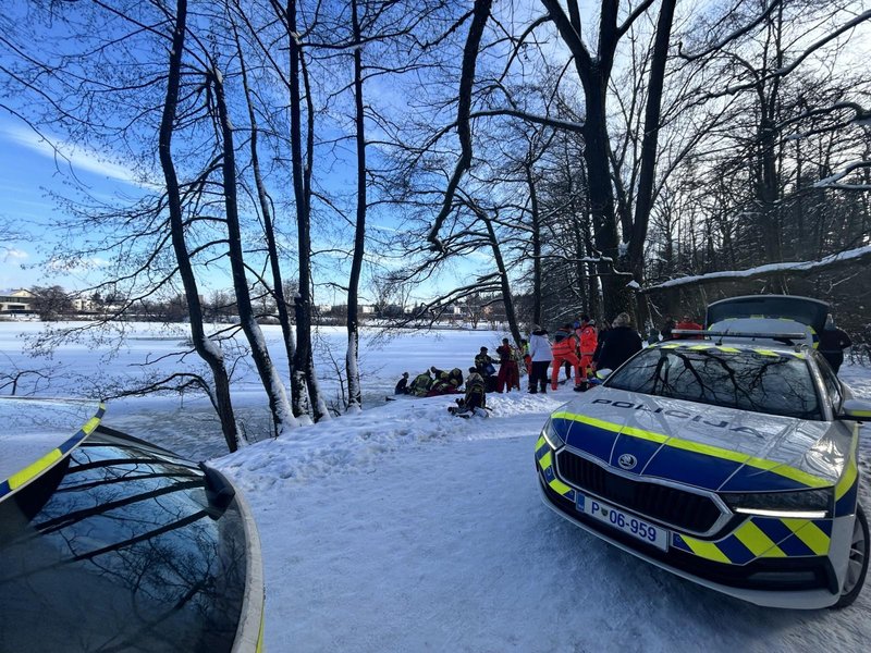 Reševalna akcija v Ljubljani: v Koseški bajer sta padli dve osebi (FOTO)