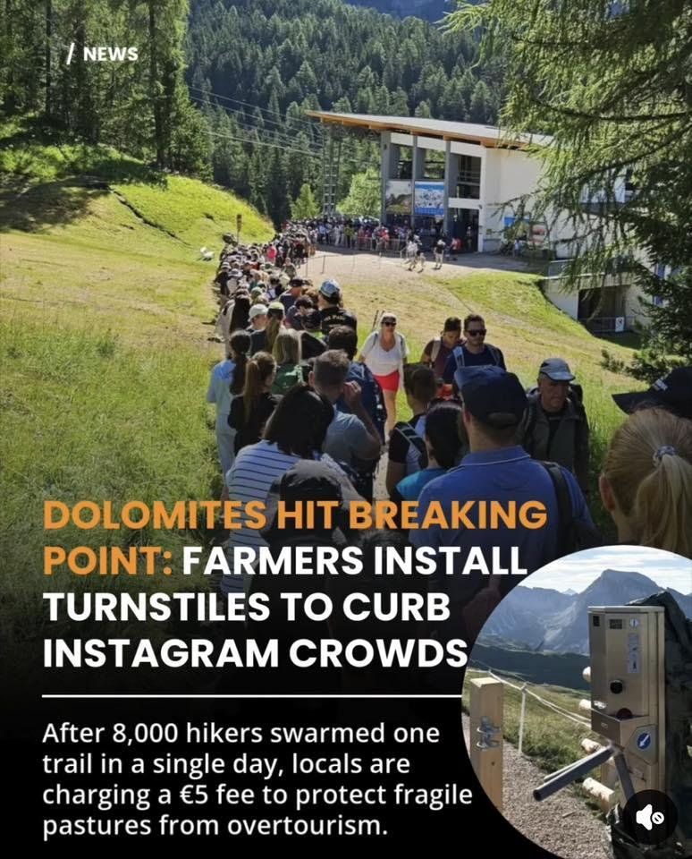 Dolomiti turisti gneca