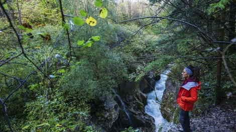 Slovenija turistka Soca reka