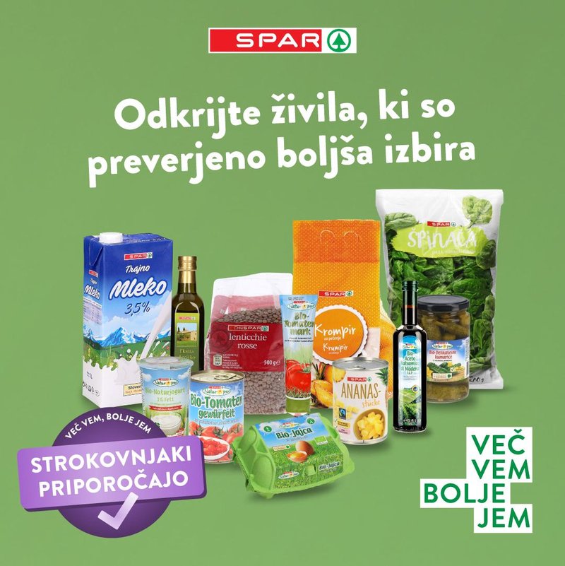 Spar Slovenija spar trgovec Strokovnjaki priporočajo