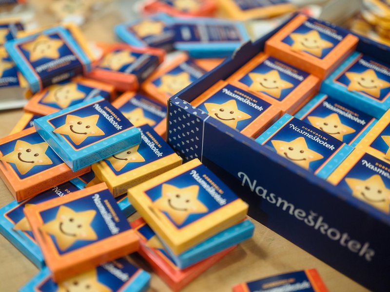 dobrodelna akcija piškotki Nasmeškotki Hofer