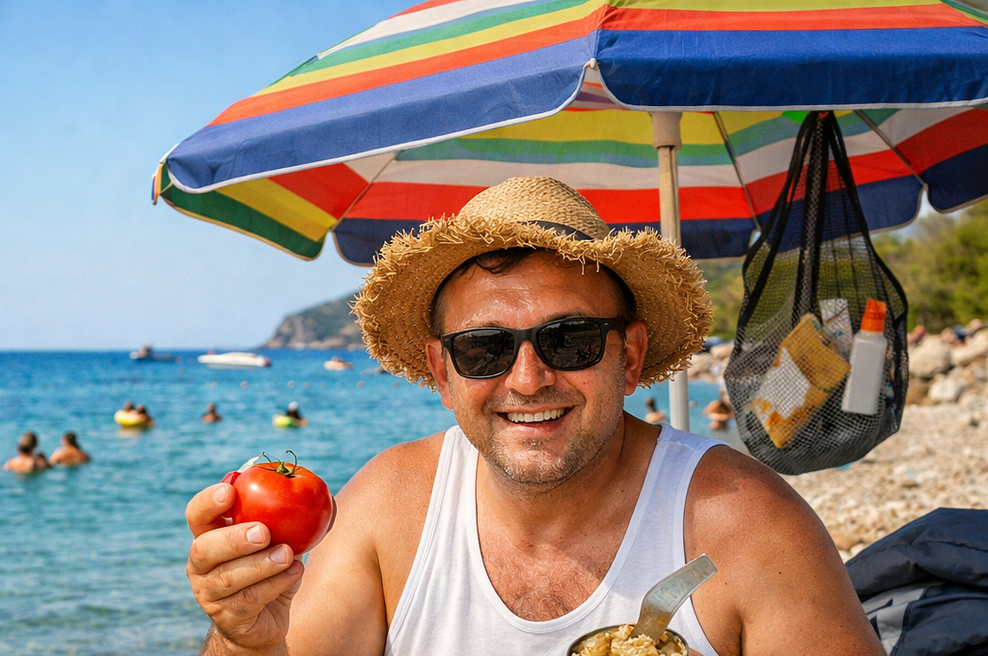 Paradajz turist (foto: AI/ChatGPT)