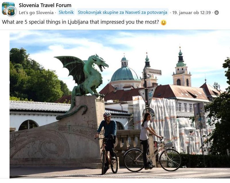 Ljubljana zmaj kolesarji Zmajski most