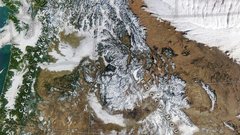 nasa pomanjkanje snega satelit posnetek zda zima kriza najmanj rekord