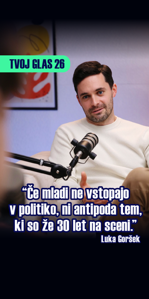 Luka Goršek v podkastu Tvoj glas 26 o politiki, ki je zamudila trenutek