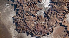 grand canyon satelit nasa posnetek zima sneg presenecenje vesolje
