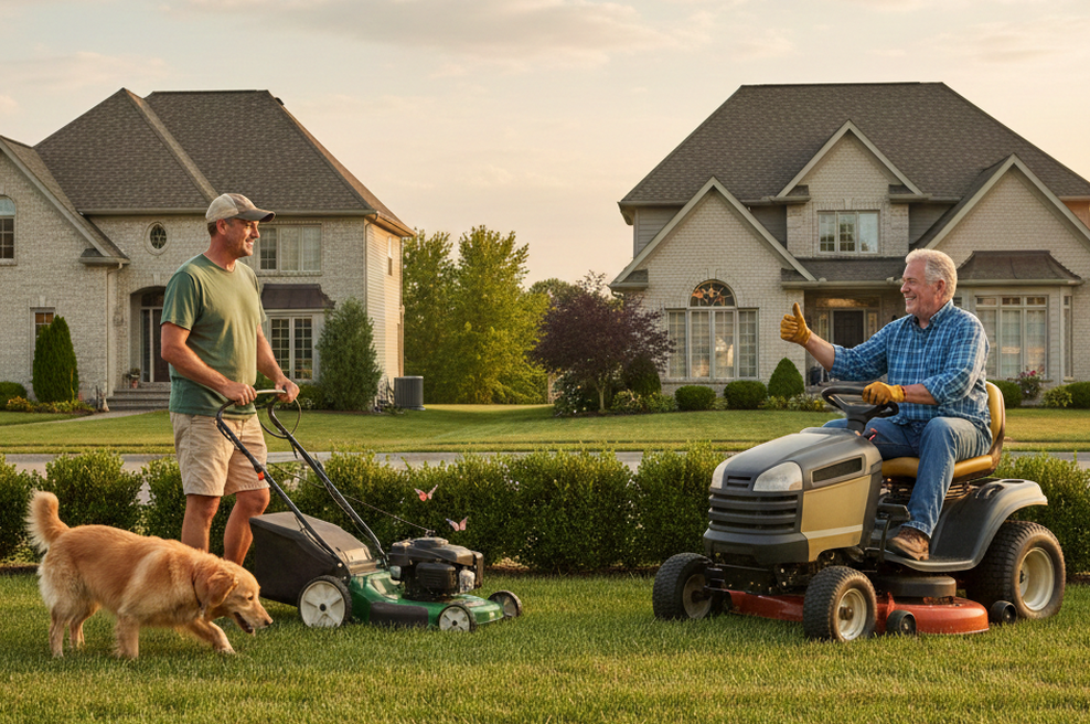 Slovenec brutalno iskreno popljuval rojake: “Pri nas je višek tedna košnja trave v soboto dopoldne …” (foto: AI)