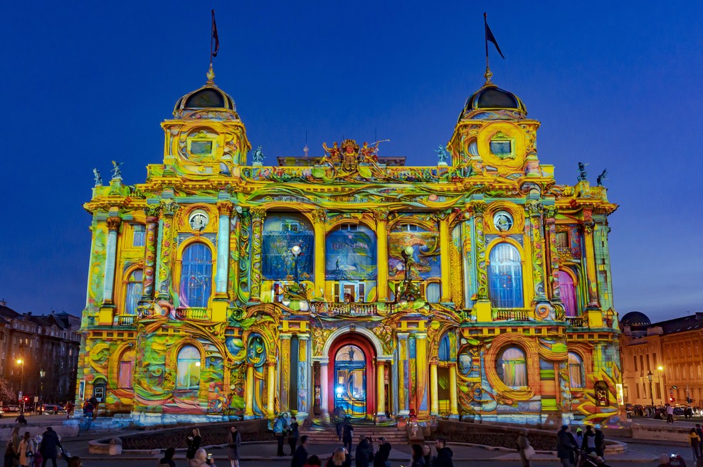 Festival luči, Hrvaško narodno gledališče v Zagrebu (foto: Marin Tomaš)