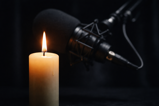 sveča, radijski mikrofon