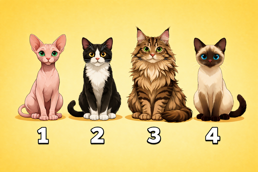 Pred vami so štiri mačke. Izberite tisto, ki vas najbolj pritegne. Izbrana mačka lahko razkrije del vašega značaja, vašega pogleda …