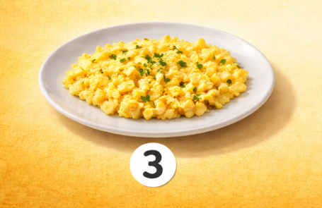 3 Umešana jajčka Če izberete umešana jajčka, ste energični in odločni. Potrebujete konkreten začetek dneva – nekaj, kar vas nasiti …