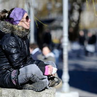 sonce. zima, februar