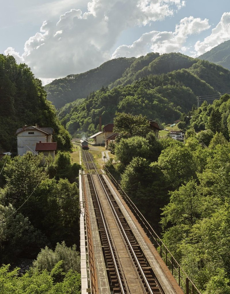 bohinjska proga zeleznica vlak Soca