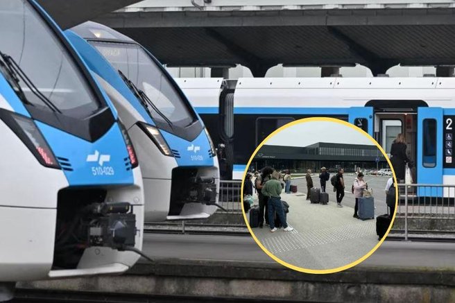 vlak potniki letalisce Brnik