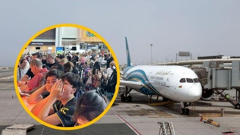 "Ljudje so tolkli po oknih, nekateri so doživeli napade panike": obupani turisti zaradi utrujenega pilota obtičali v Omanu