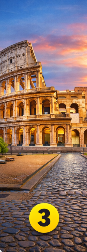 3 Rim Če ste izbrali Rim, ste oseba, ki jo privlačijo kultura, tradicija in živahno življenje. Radi ste tam, kjer …