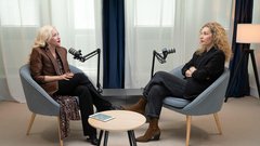 Jelena Proković in voditeljica podkasta Katarina Matejčič.