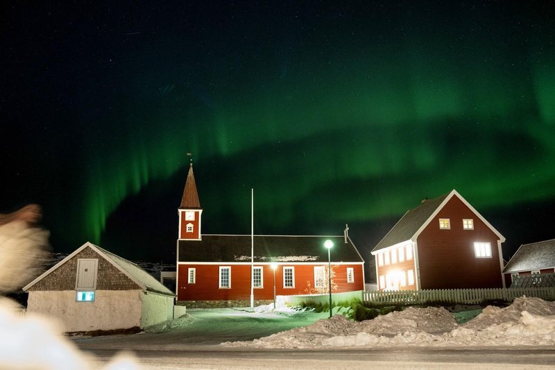 Grenlandija Nuuk severni sij