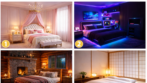 V kateri spalnici bi najraje spali? Test, ki pokaže vaš način razmišljanja