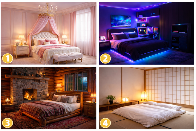 V kateri spalnici bi najraje spali? Test, ki pokaže vaš način razmišljanja