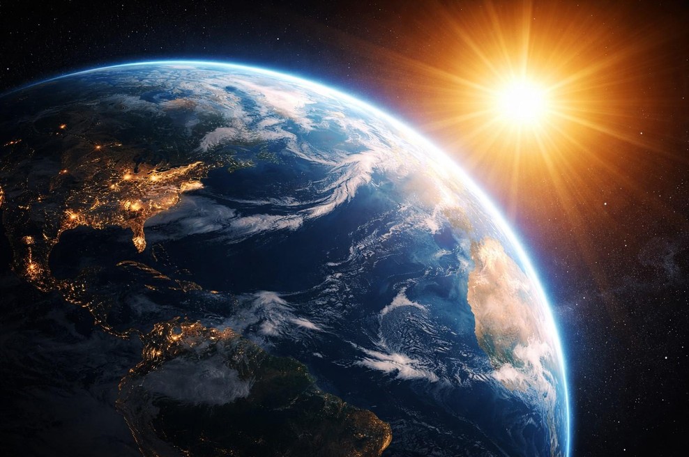 Zemlja, obsijana s soncem (foto: AI/ChatGPT)