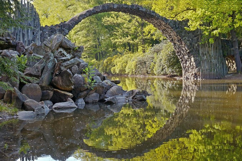 Hudicev most Rakotzbrücke Nemcija