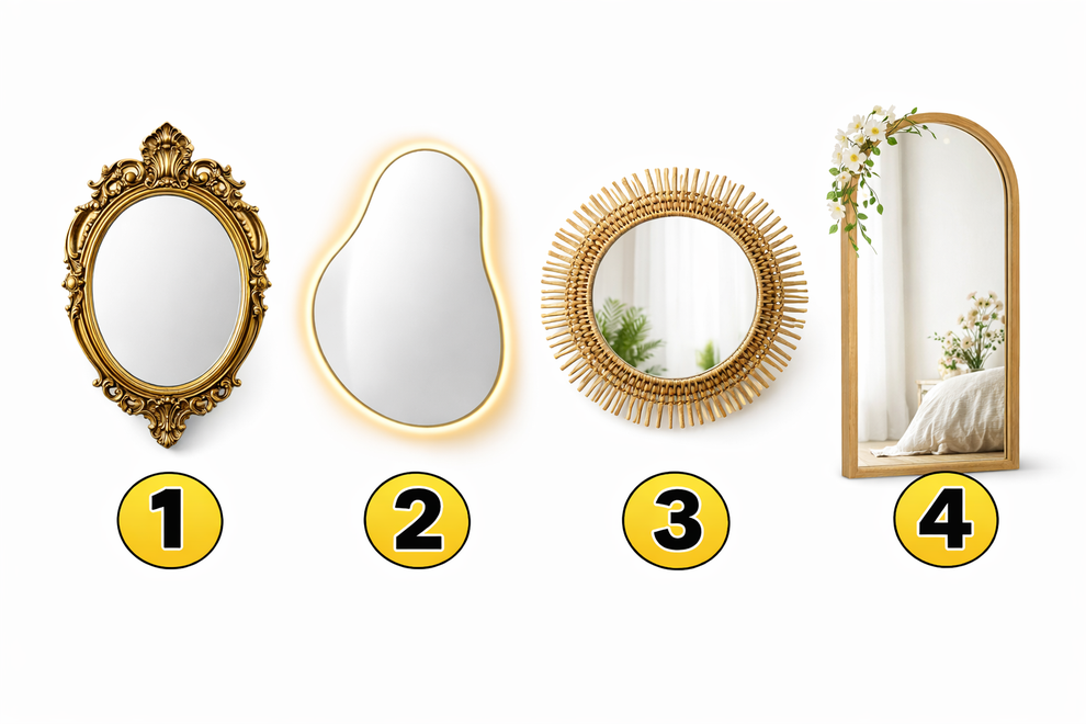 Pred vami so štirje tipi ogledal – vsak s svojo obliko in energijo. Na prvi pogled gre zgolj za estetsko …