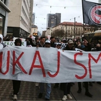 "Zamaskirani moški hodijo po mestu in pretepajo tuje delavce!" V centru Ljubljane potekal shod, prisotna tudi policija (FOTO)