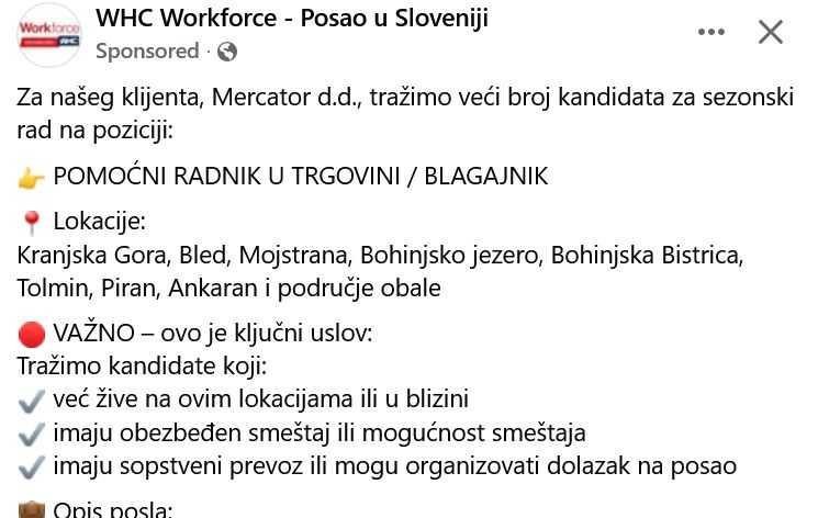 A pogoji, ki spremljajo tovrstna delovna mesta, niso za vsakogar. Kandidati si morajo sami pravočasno zagotoviti nastanitev, živeti na lokacijah …