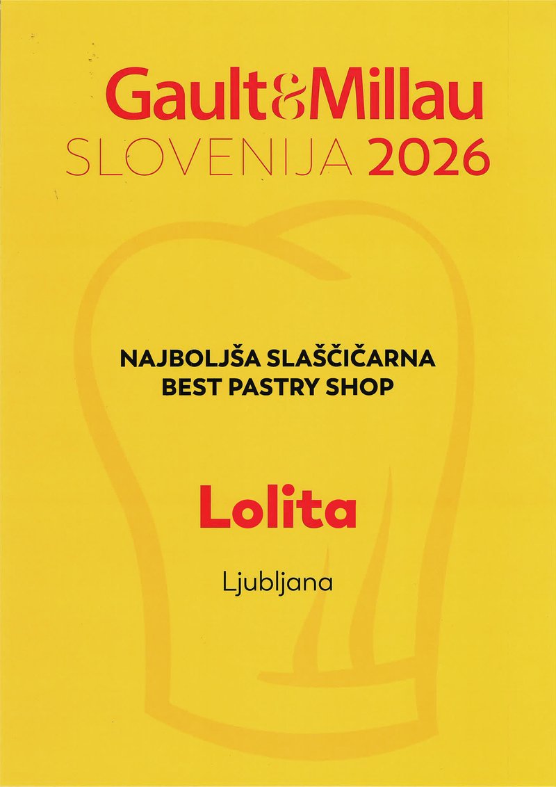 Slaščičarna Lolita uradno najboljša slaščičarna v Sloveniji po izboru Gault&Millau