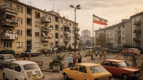 jugoslavija mit preteklost stanovanja hise nepremicnine trg zgodovina preteklost