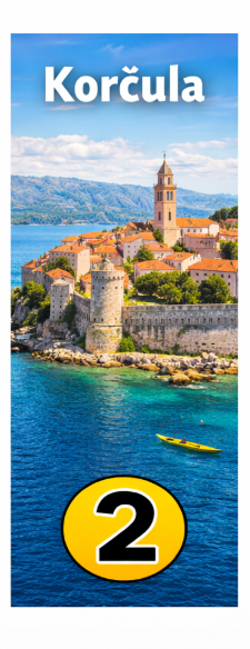 2 Korčula Če ste izbrali Korčulo, iščete romantičen in estetski dopust. Privlačijo vas lepi razgledi, zgodovinska mesta in posebna atmosfera. …