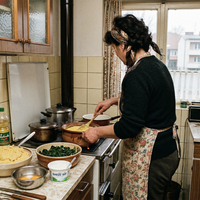 jugoslavija srbija stara jed polenta spinaca jajca sir mast kulinarika hrana