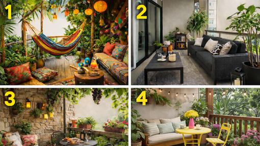 Kateri balkon bi izbrali? Test, ki razkrije, kakšno energijo imate