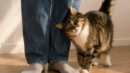 Kaj pomeni, ko se mačka z glavo drgne ob vas? S tem vam pravzaprav hoče sporočiti nekaj pomembnega