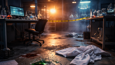 znanstvenik, laboratorij, incident