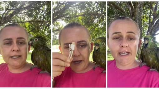 Jokali boste od smeha! Ženska se je hudo sprla s papagajem, razlog pa je takšen (VIDEO)