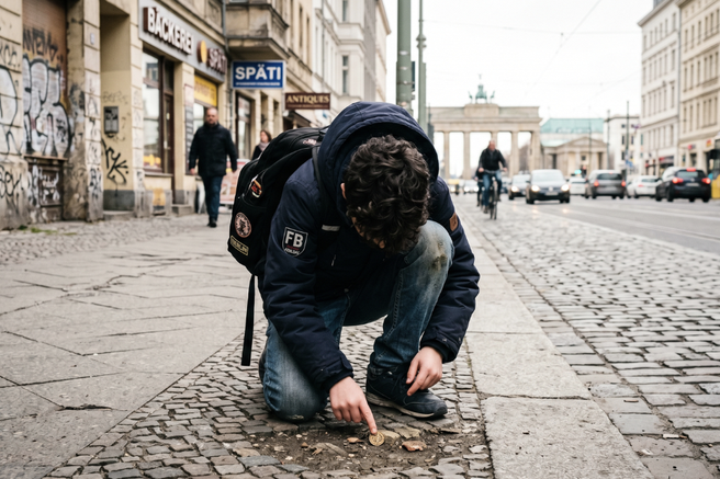 kovanec berlin nemcija 13 letnik fant antika zgodovina arheologija najdba