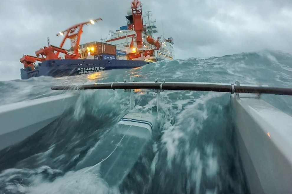 Polarstern ladja raziskovanje antarktika otok zemljevid senzacija presenecenje