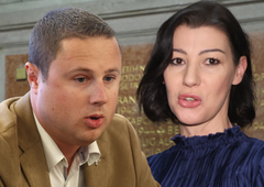 Dominika Švarc Pipan Žanu Mahniču pred nosom pomahala s kazenskim zakonikom in nakazala, da je morda storil kaznivo dejanje